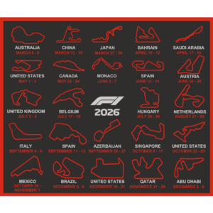 F1 2026 wanddecoratie