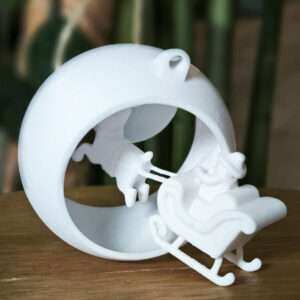 Kerstbal met slee & rendier