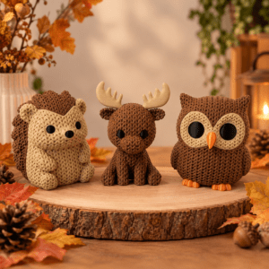 Herfstdieren Set – Egel, hert & Uil